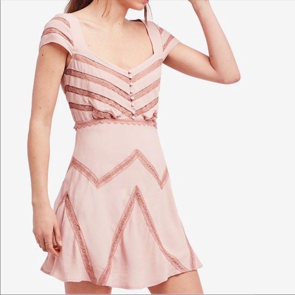 Free People Elle Mini Dress In Toasted Mink NWT - Picture 2 of 8